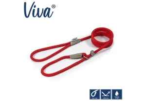 Ancol - Viva Nylon Reflective Rope Slip Lead - Red - 120cm x 12mm (Max50kg)