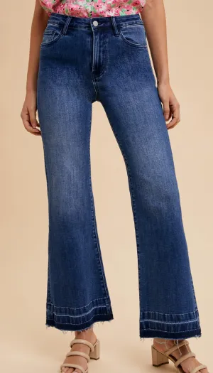 AnnieWear Wide Flare Release Hem Jean