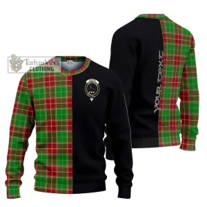 Baxter Modern Tartan Ugly Sweater with Family Crest and Half Of Me Style