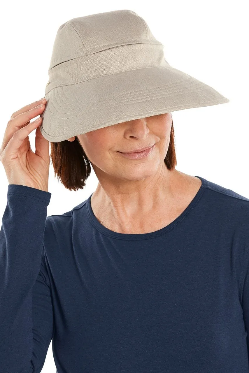 Bel Aire Zip-Off Sun Visor | Natural Modern Herringbone