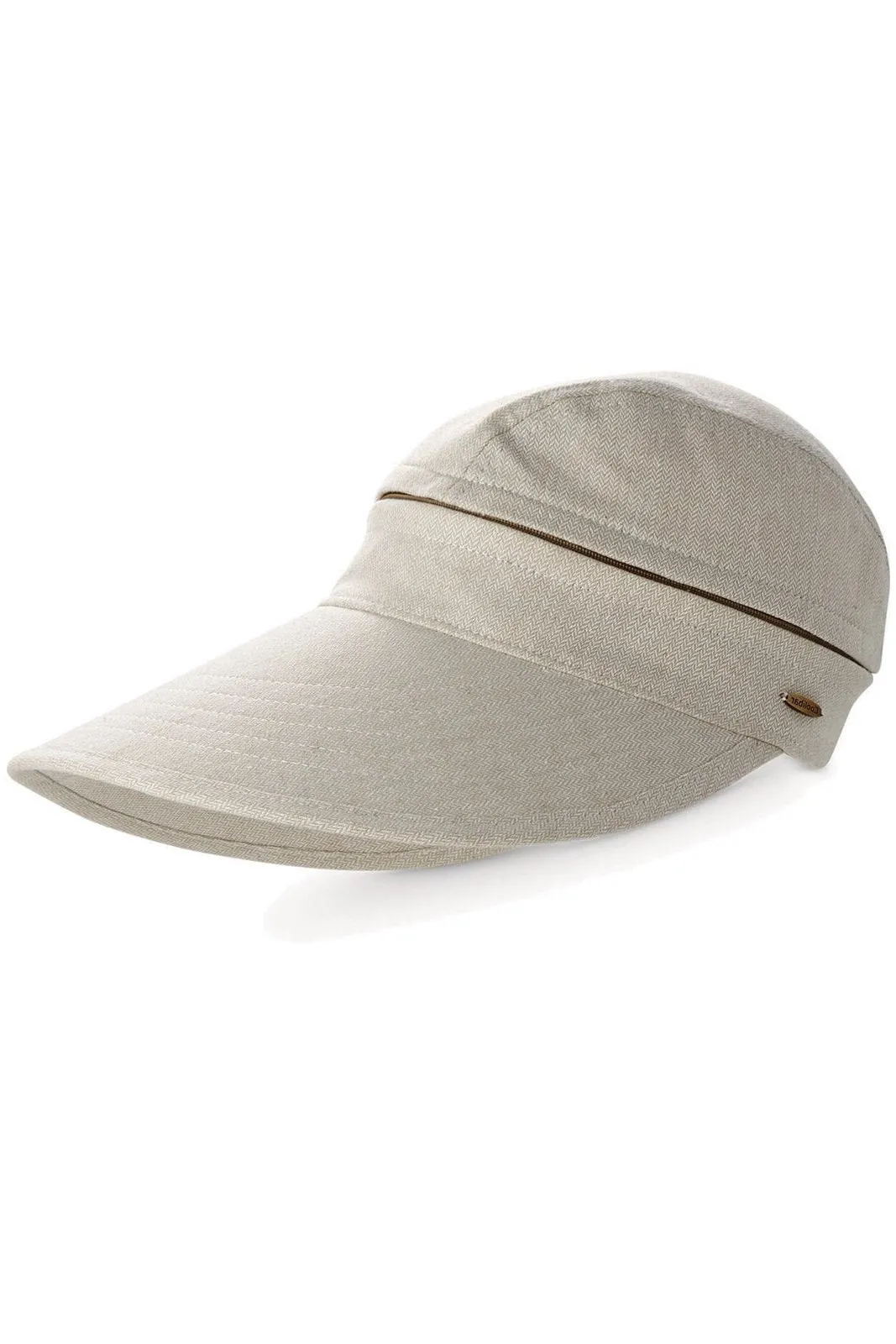 Bel Aire Zip-Off Sun Visor | Natural Modern Herringbone