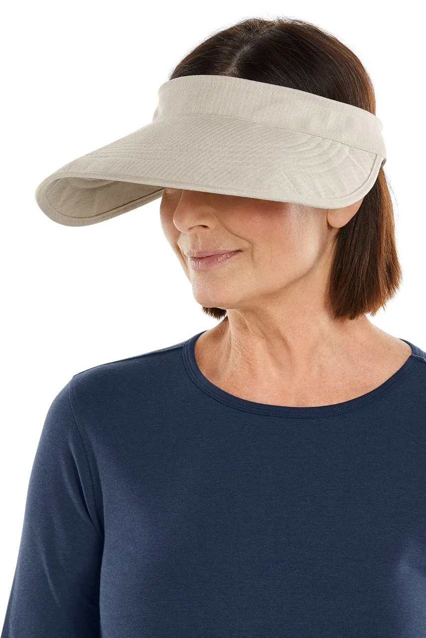 Bel Aire Zip-Off Sun Visor | Natural Modern Herringbone