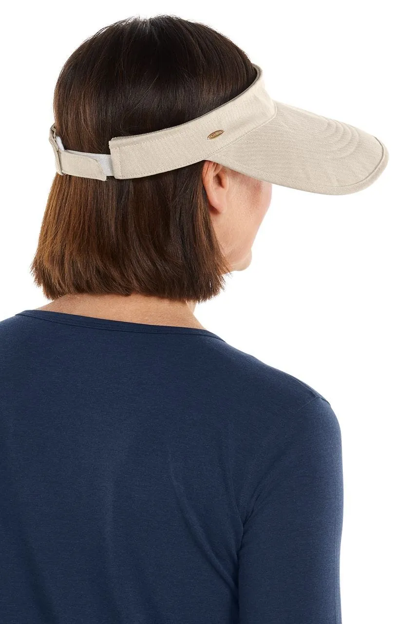 Bel Aire Zip-Off Sun Visor | Natural Modern Herringbone