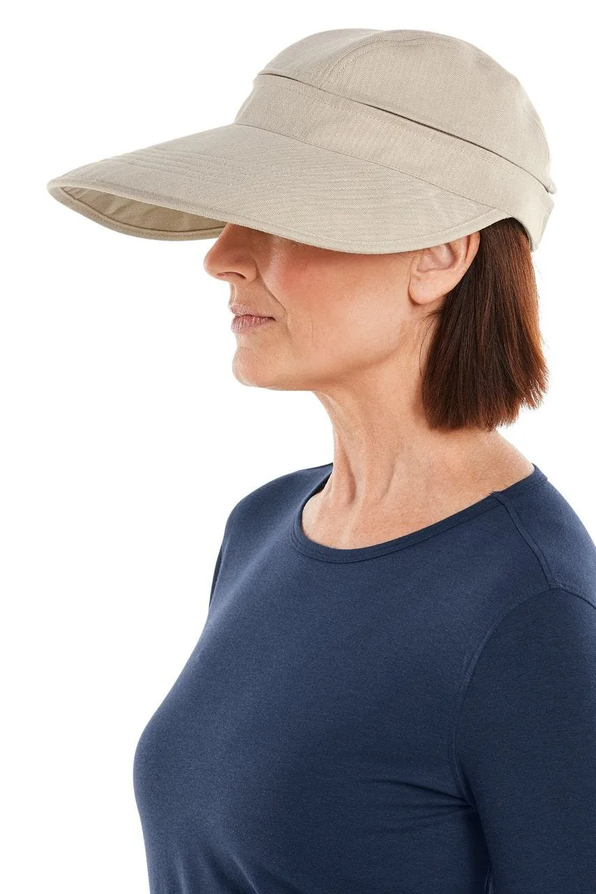 Bel Aire Zip-Off Sun Visor | Natural Modern Herringbone