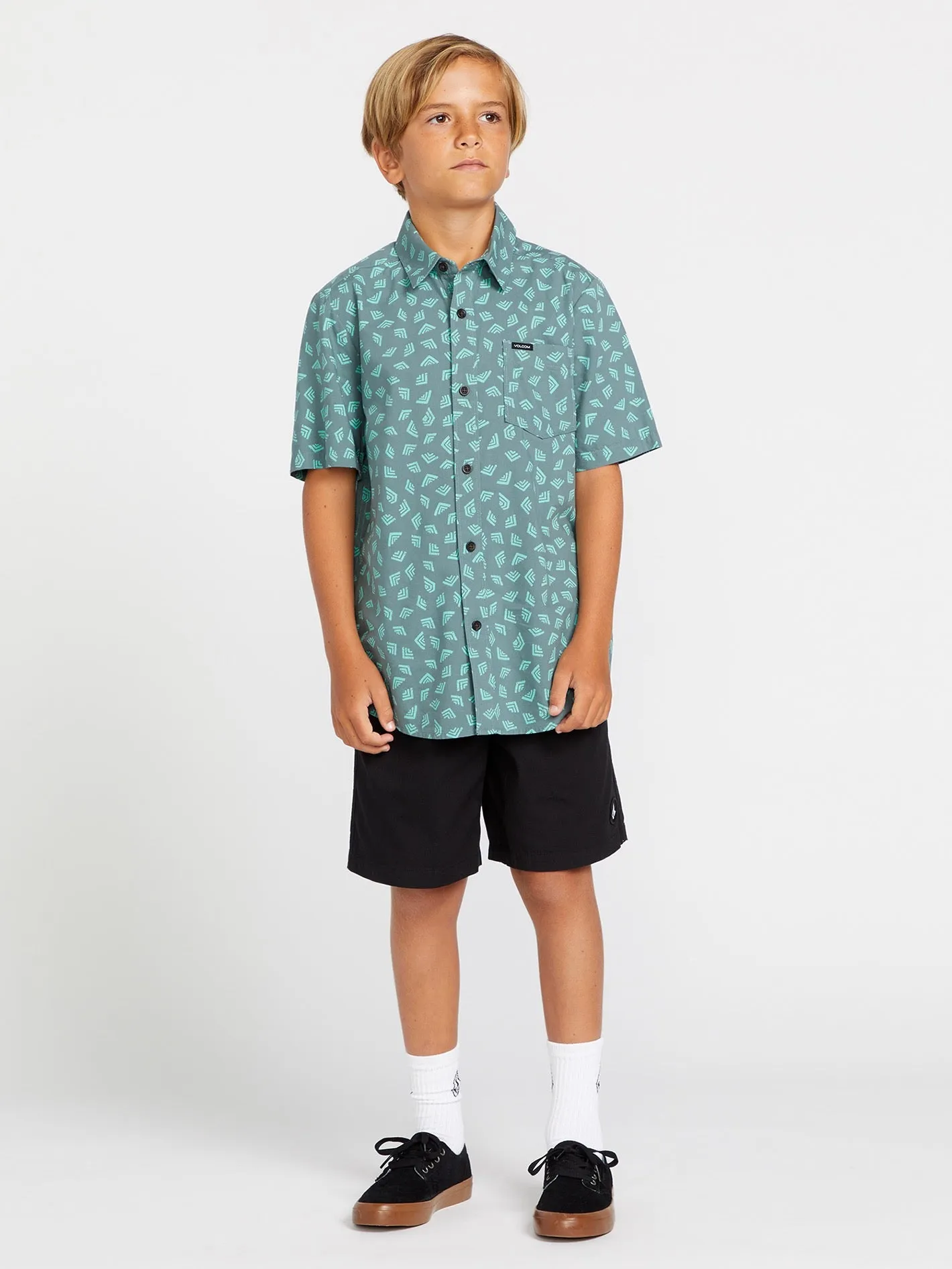 Big Boys Interstone Short Sleeve Shirt - Service Blue