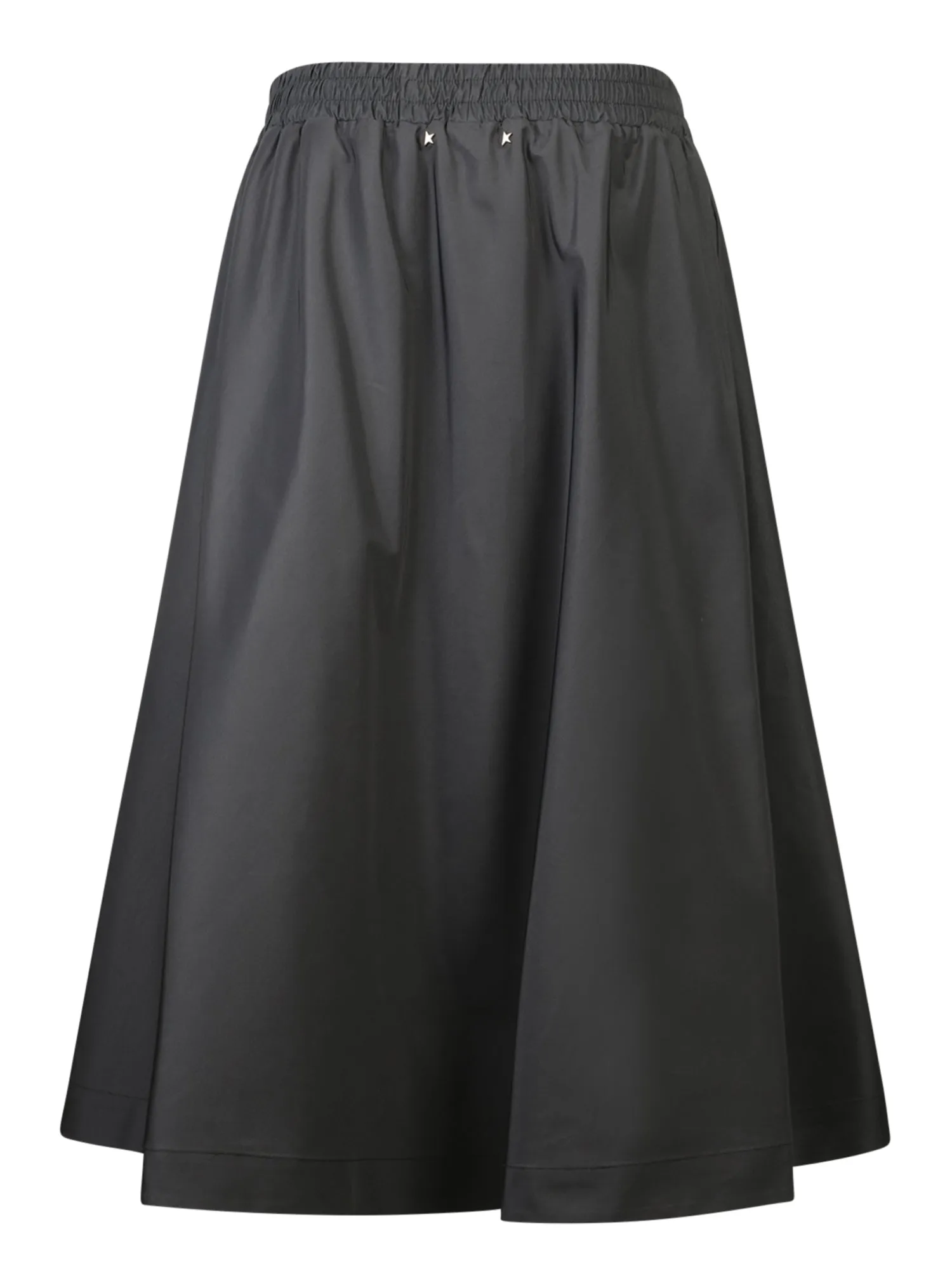 Black Tech NYL Circle Midi Skirt