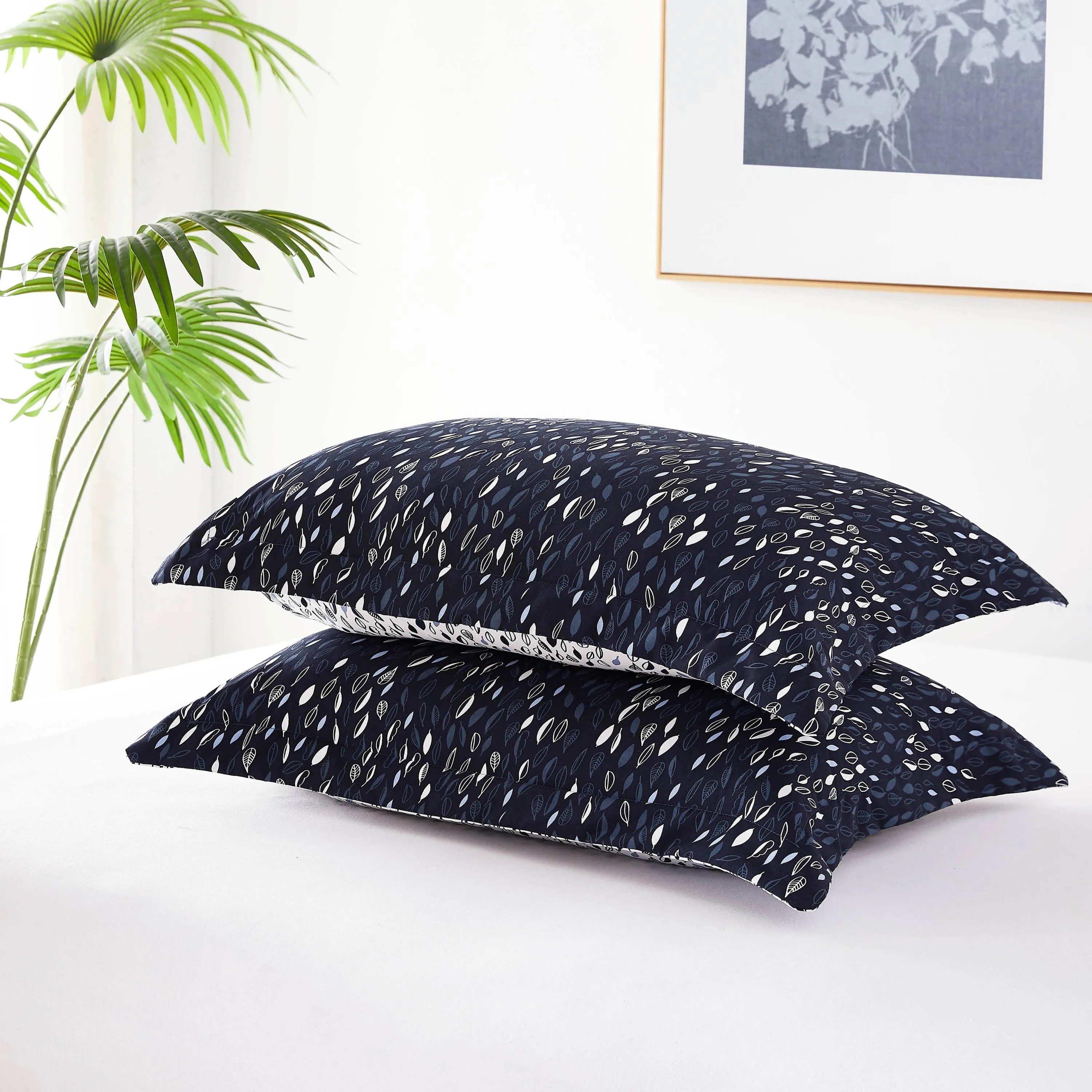 Botanical Leaves Reversible Comforter Set