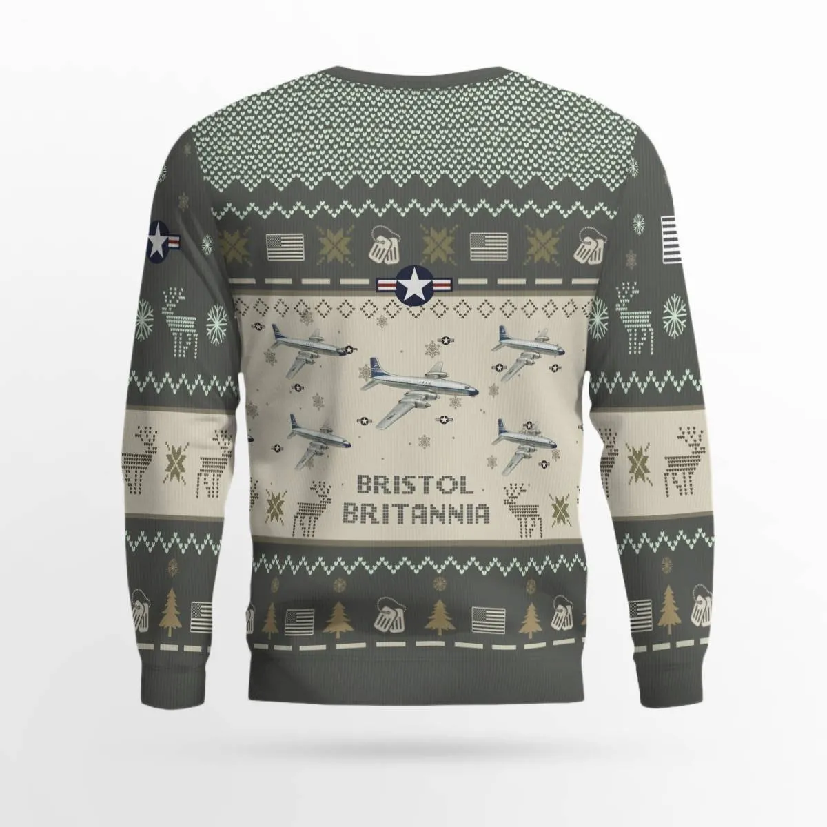 Bristol Britannia Aircraft Ugly Sweater, Ugly Sweater Christmas Shirt for Men Dad Veteran