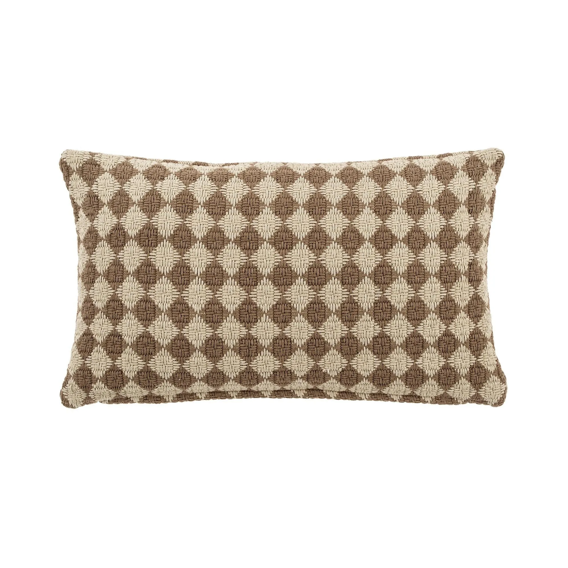 Brown Check Weave Pillow