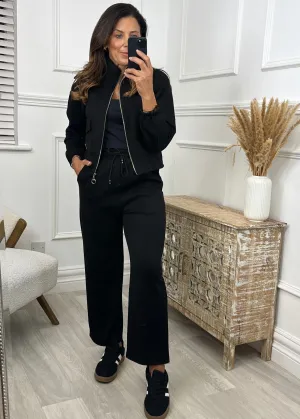 Cassidy Black Front Seam Trousers 30 leg length