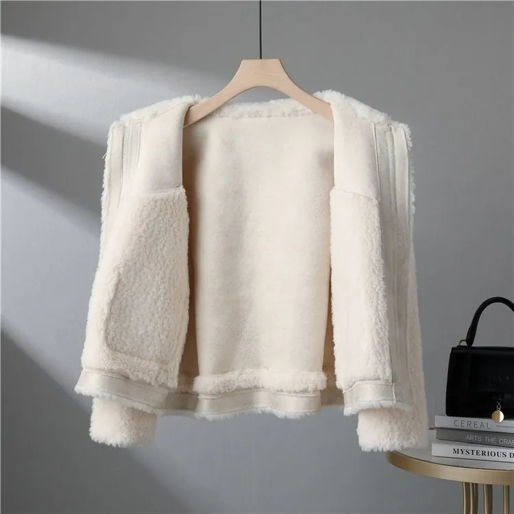 Chenille Coat Stitching Fur Coat Women