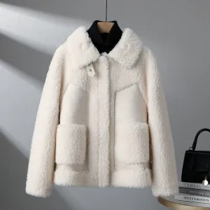 Chenille Coat Stitching Fur Coat Women