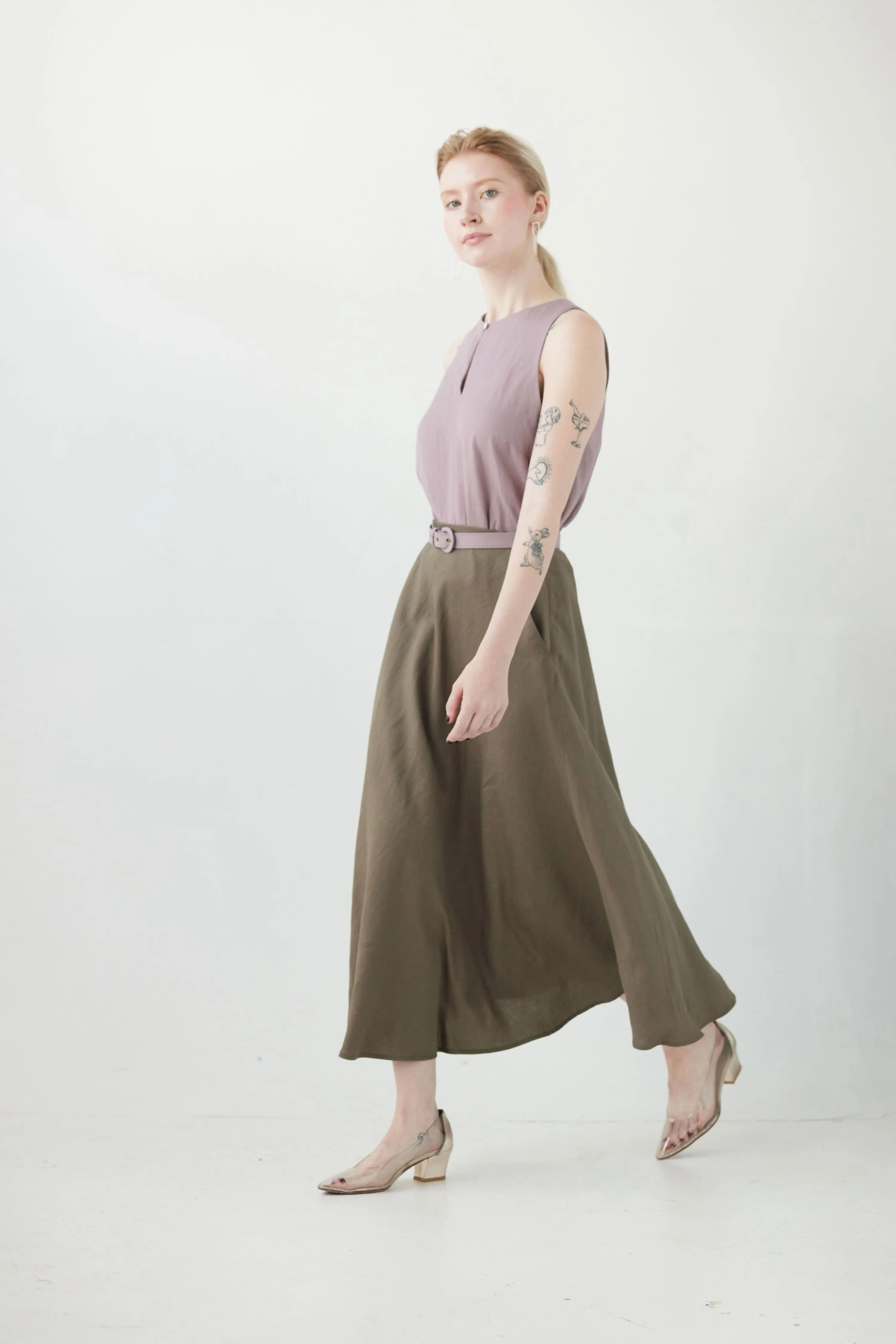 Christine Skirt in Linen Blend