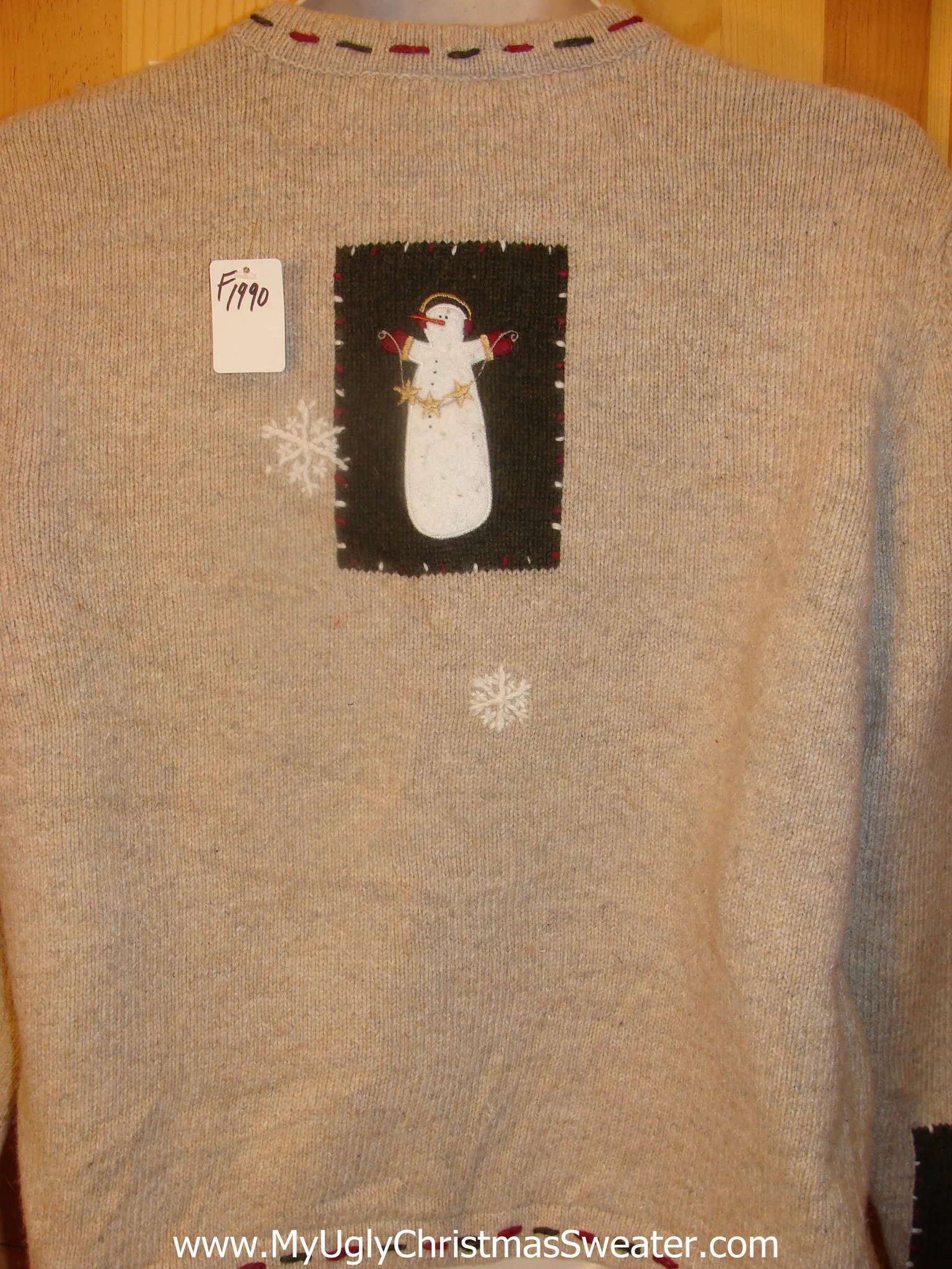 Christmas Sweater Jumper with Tall Skinny Snowmen