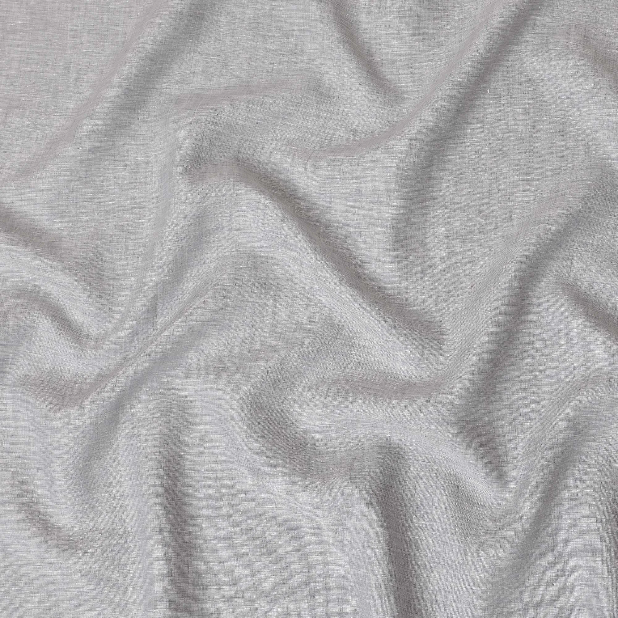 Cloud grey Plain Premium pure linen fabric 60Lea-D15877