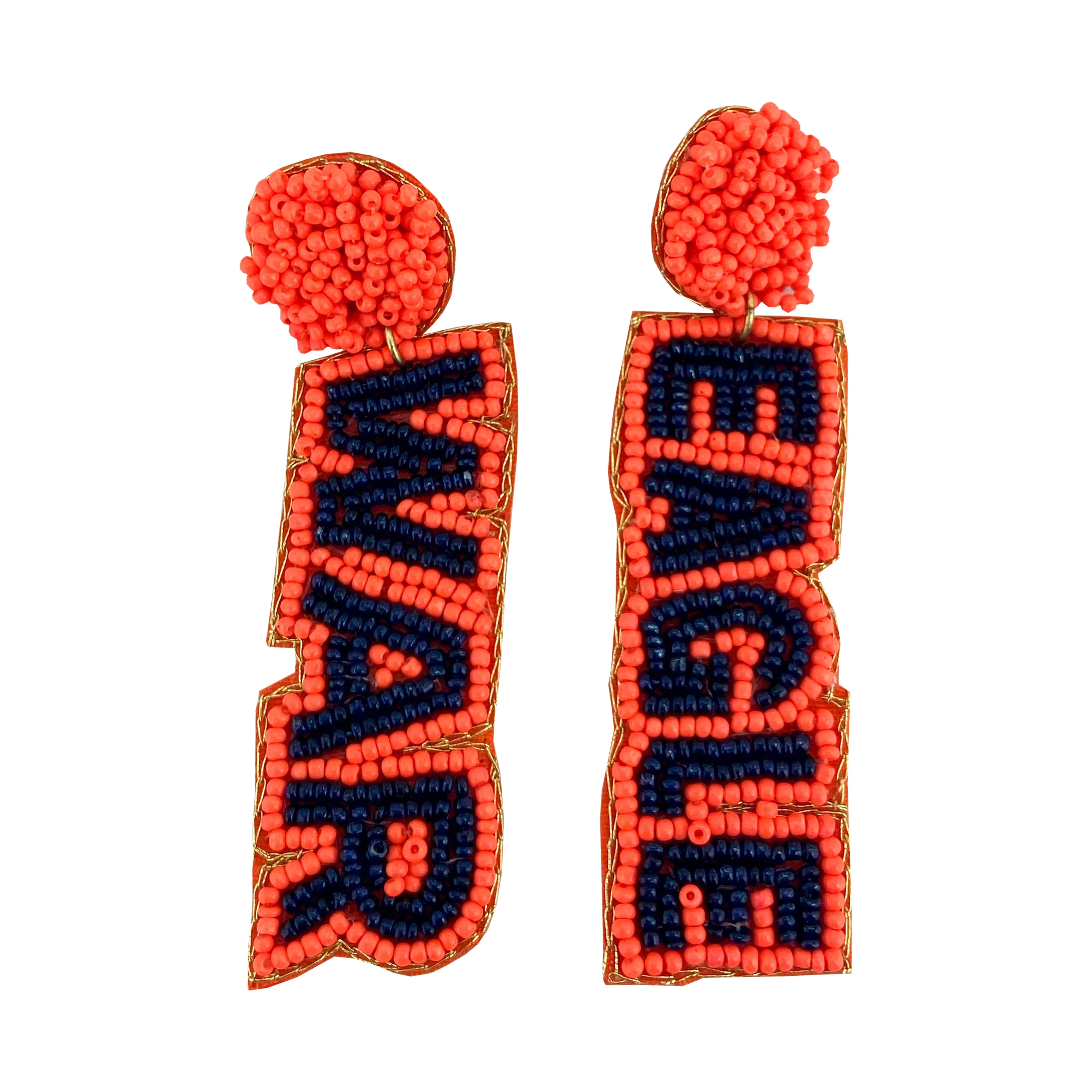 Collegiate Beaded Earrings - Auburn University