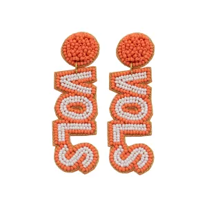 Collegiate Beaded Earrings - University of Tennessee