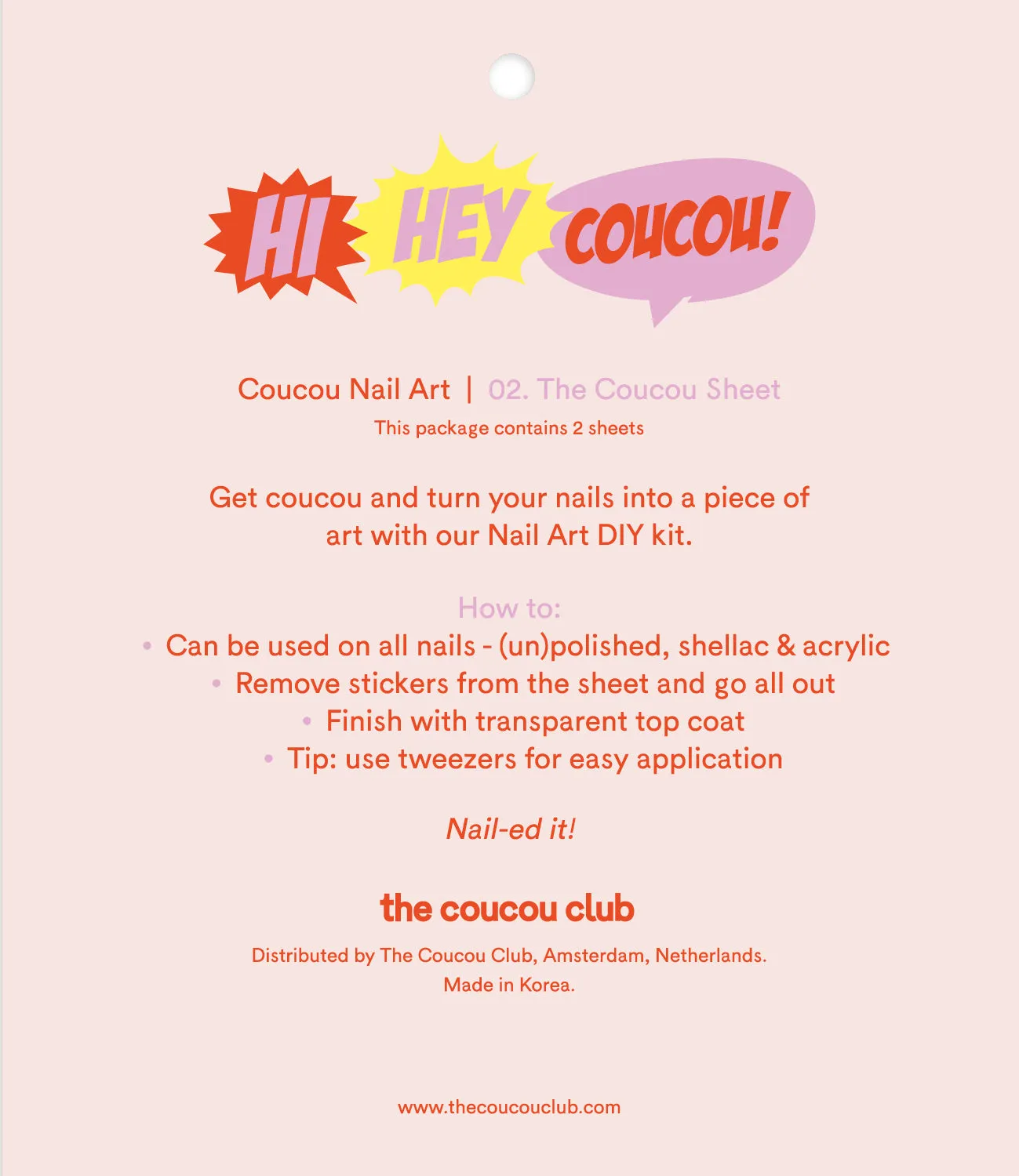 Coucou Nail Art: The Coucou Sheet