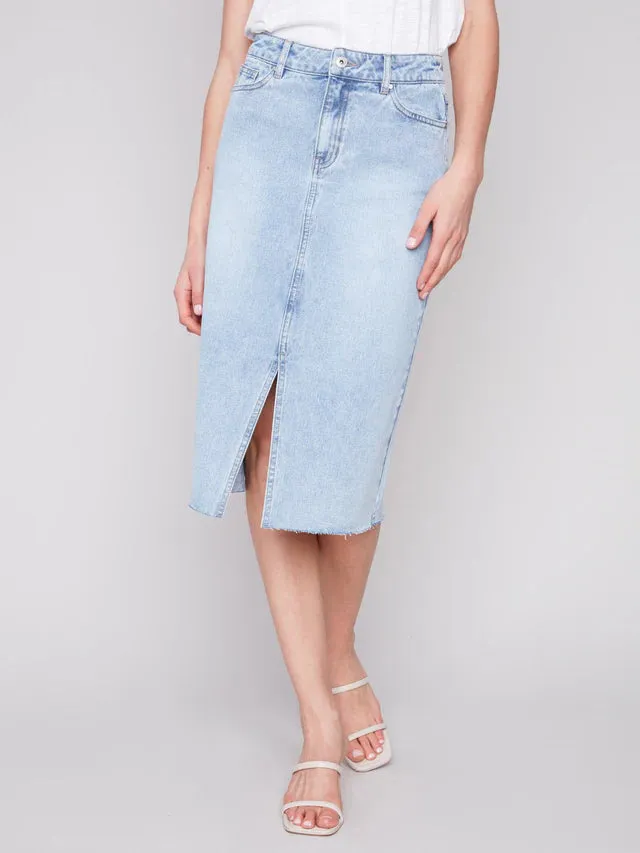 DENIM MIDI SKIRT