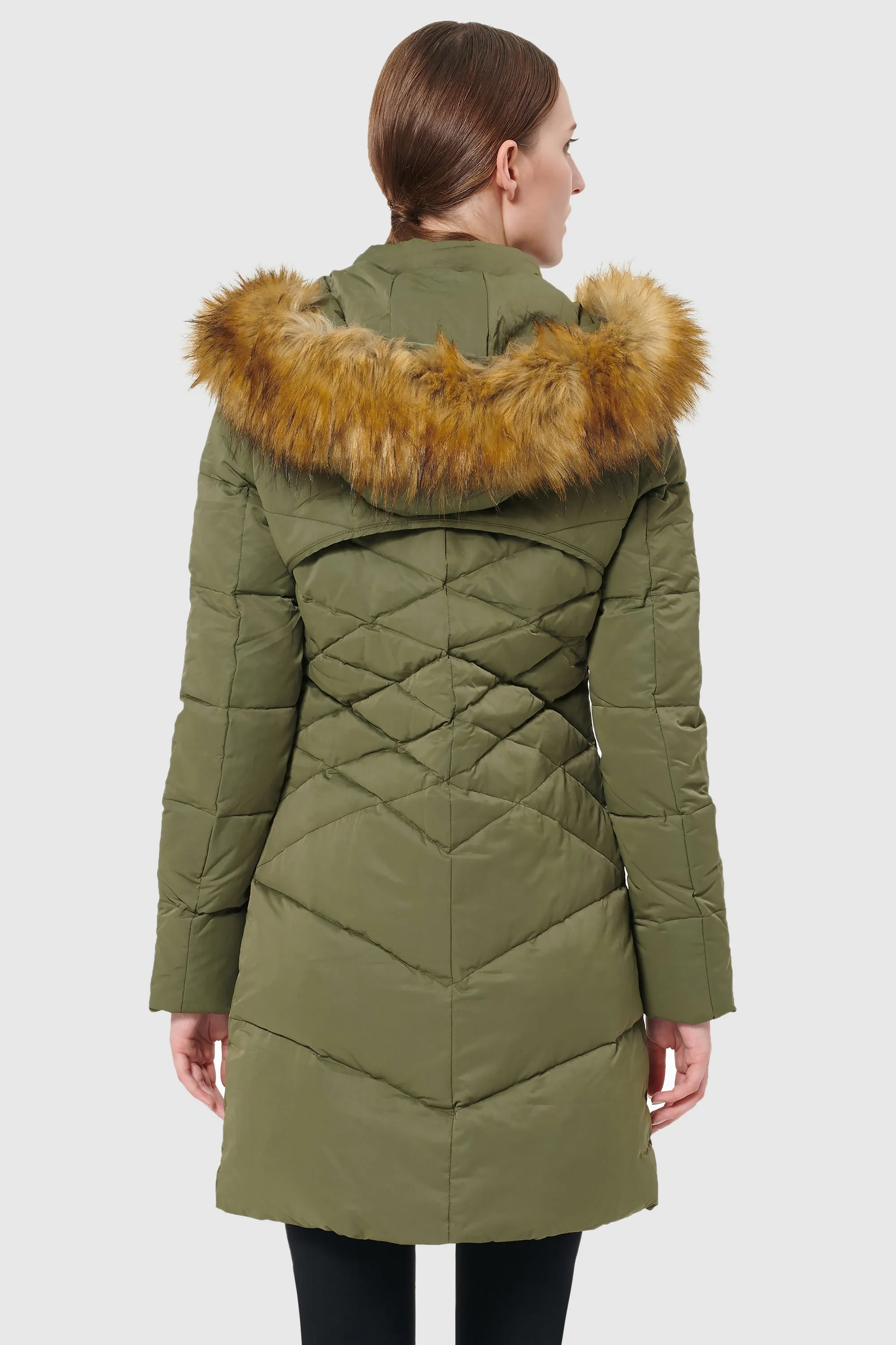 Diamond Quilted Winter Down Coat