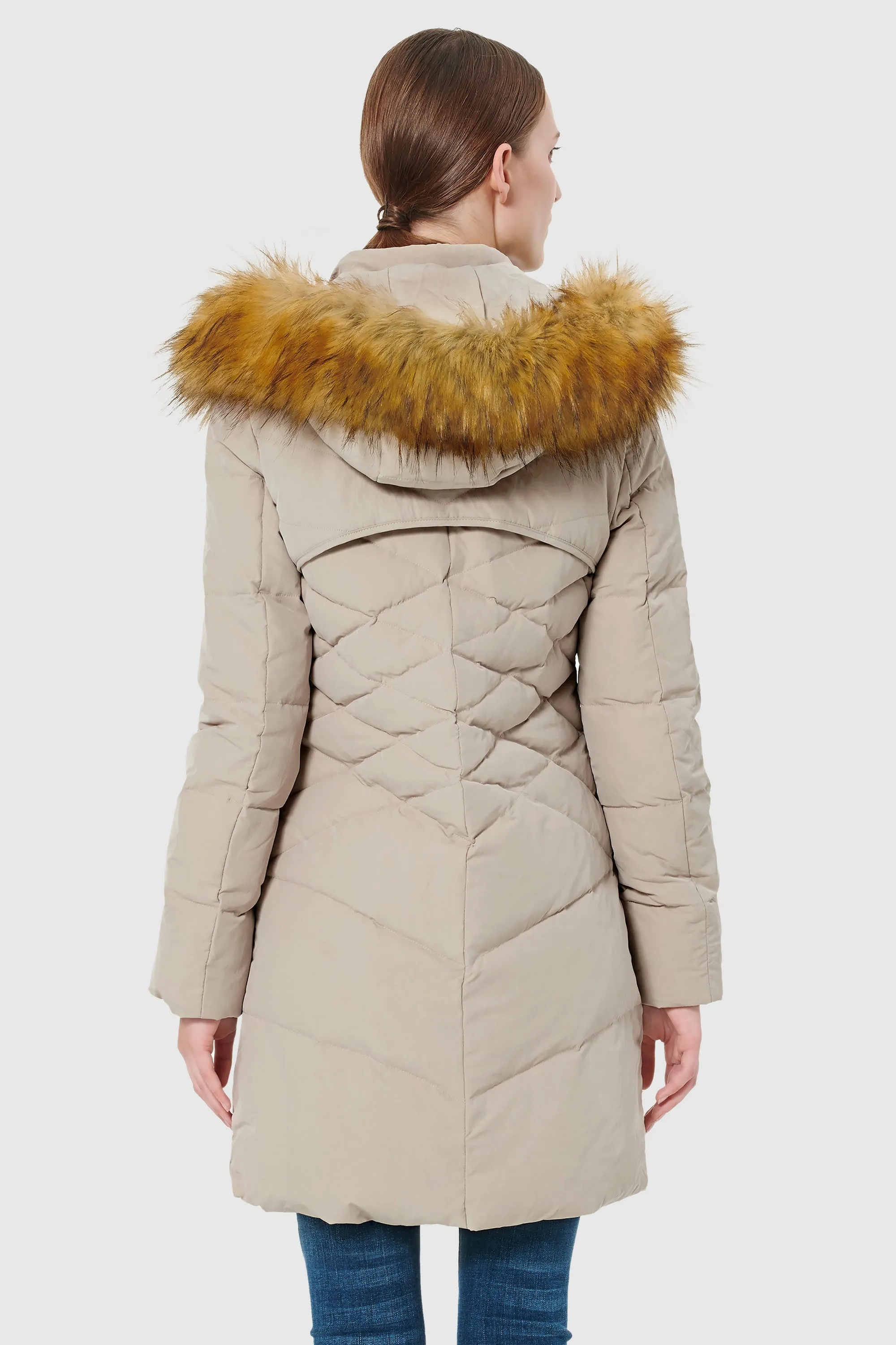 Diamond Quilted Winter Down Coat