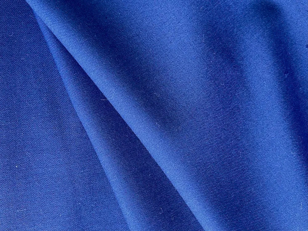 Dramatic Cobalt Stretch Wool Twill (Made in Italy)