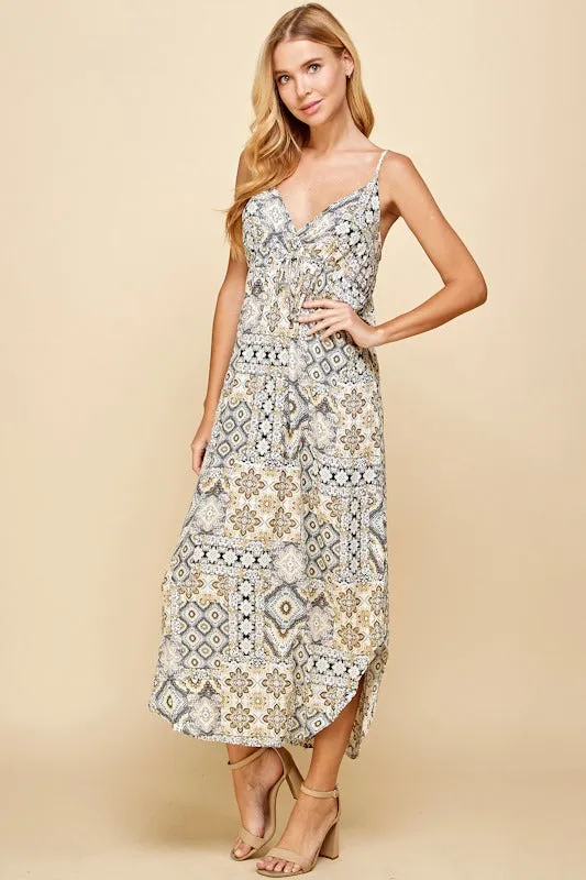 Drawstring Cami Maxi Dress