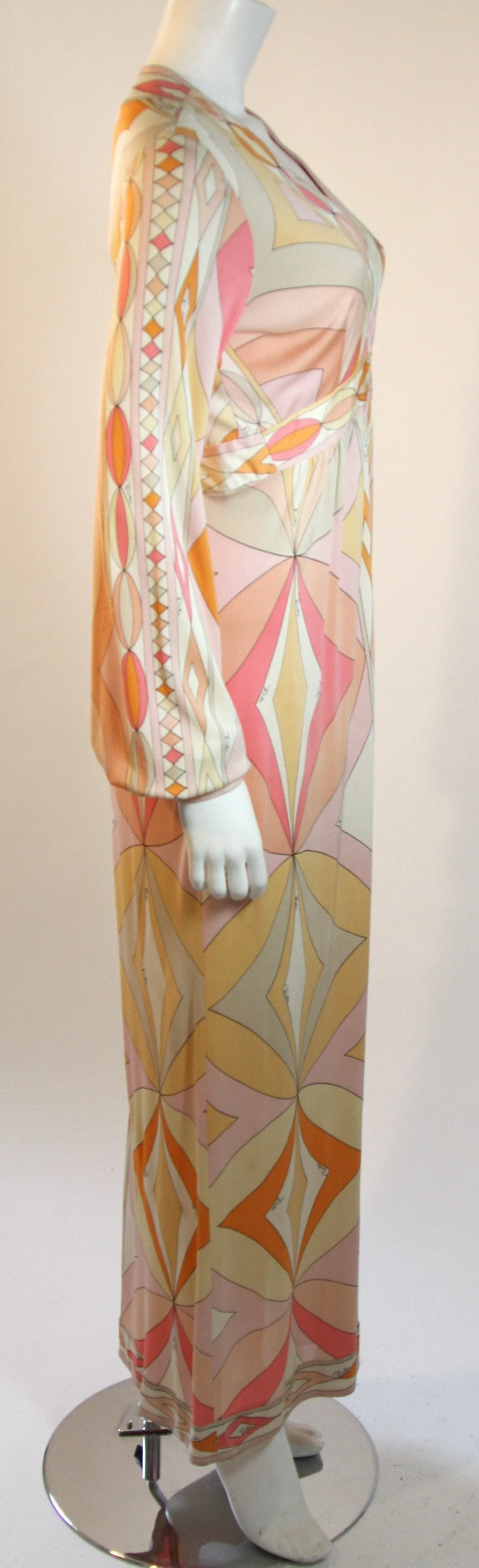 EMILIO PUCCI Plunge Neckline Maxi Dress