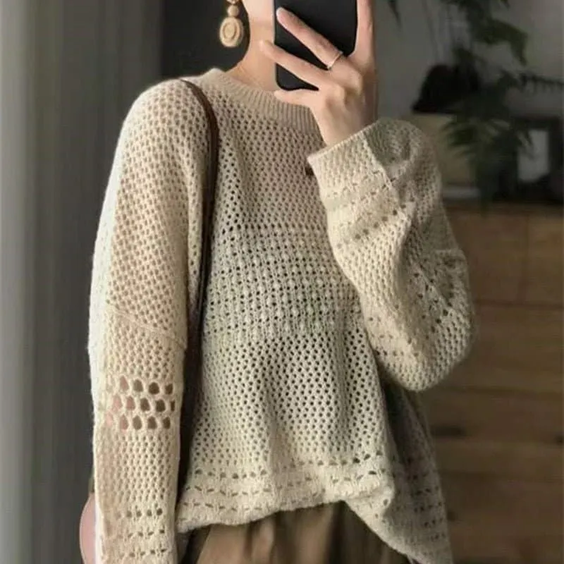 European Autumn Wool Knit Loose Sweater