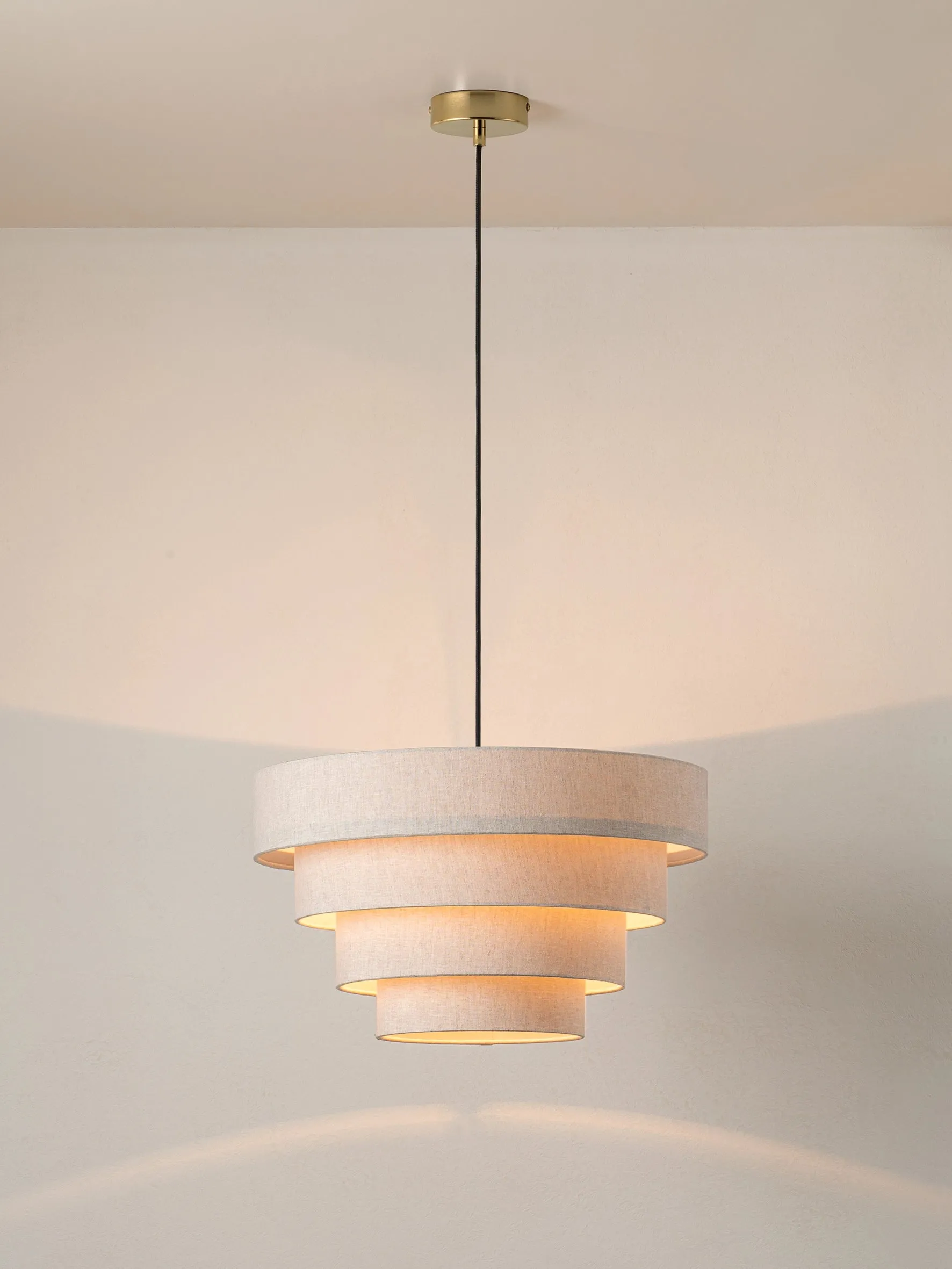 Fia - tiered linen lampshade