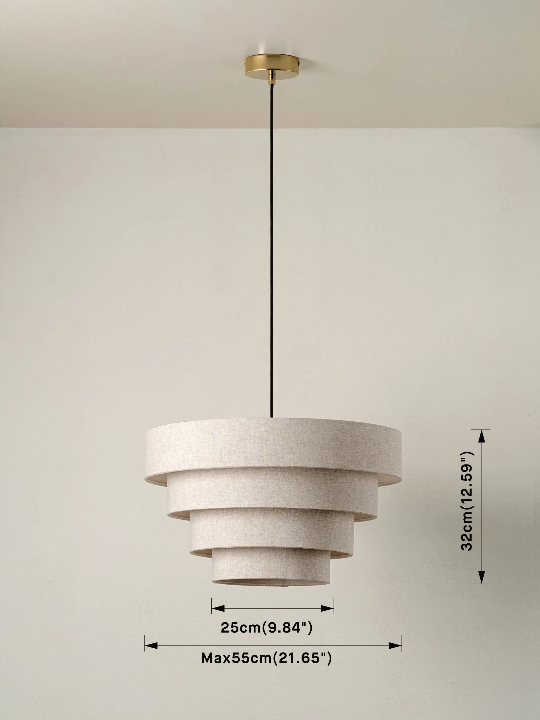 Fia - tiered linen lampshade