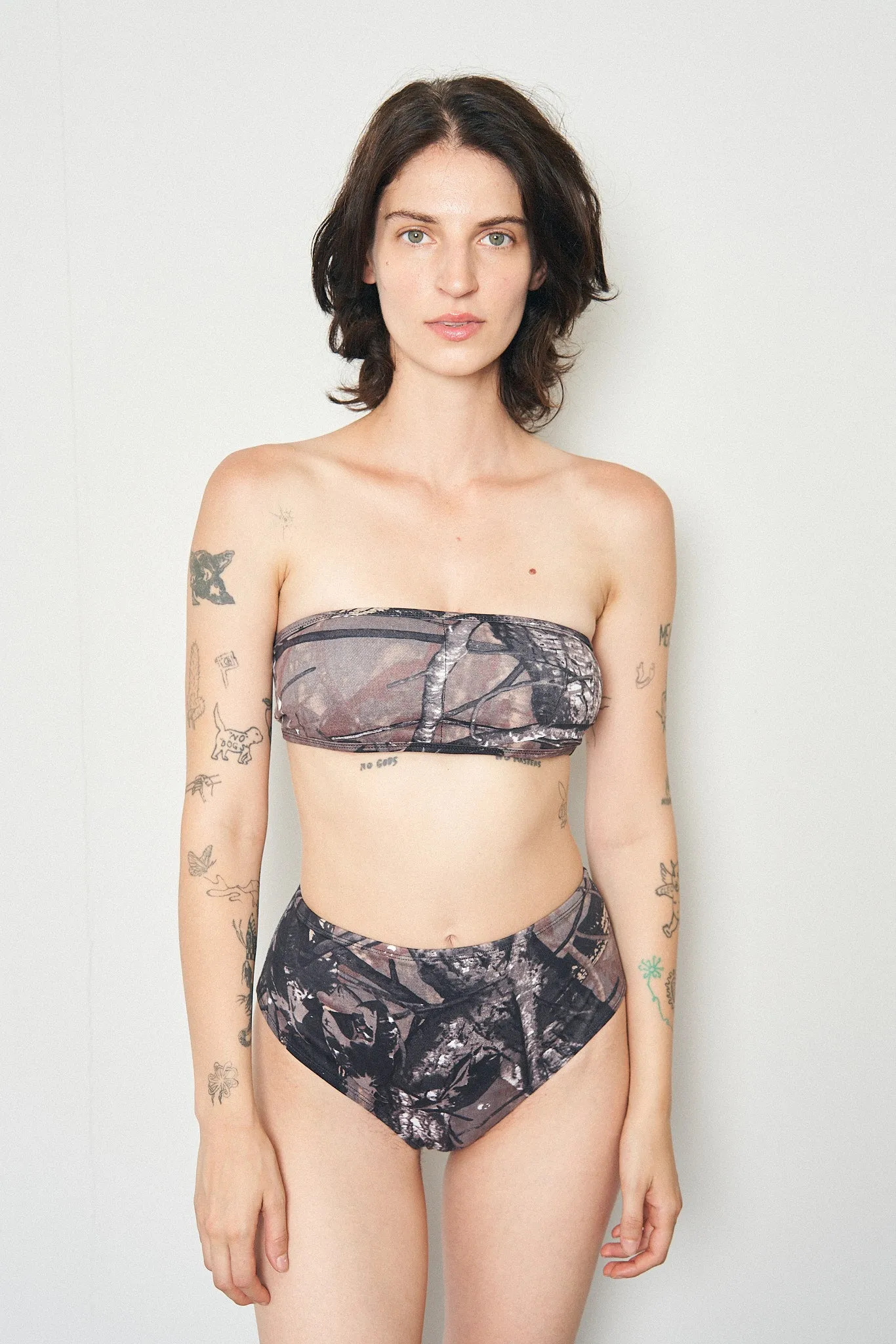 Forest Camo Strapless Swim/Yoga Tube Top