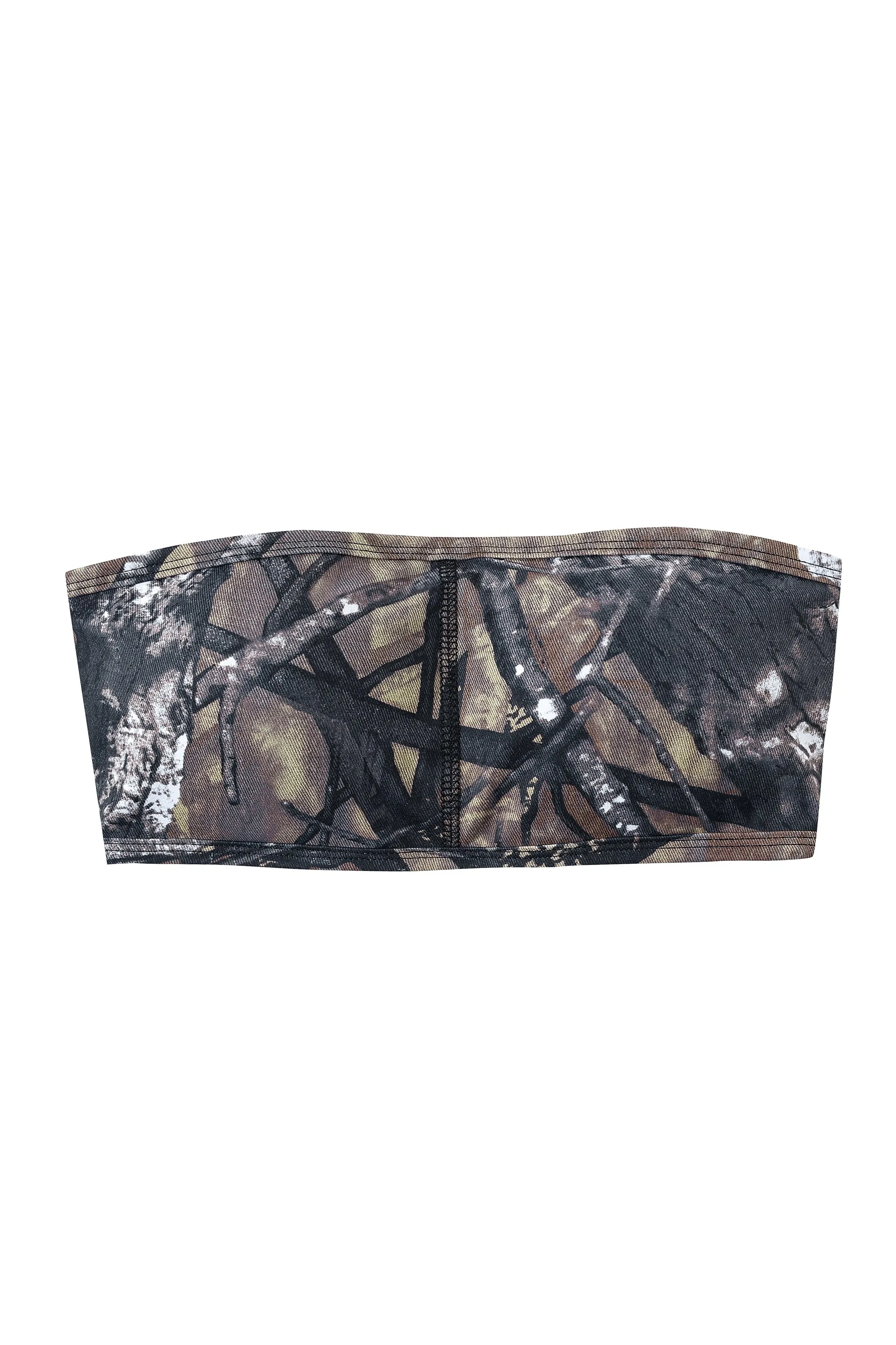 Forest Camo Strapless Swim/Yoga Tube Top