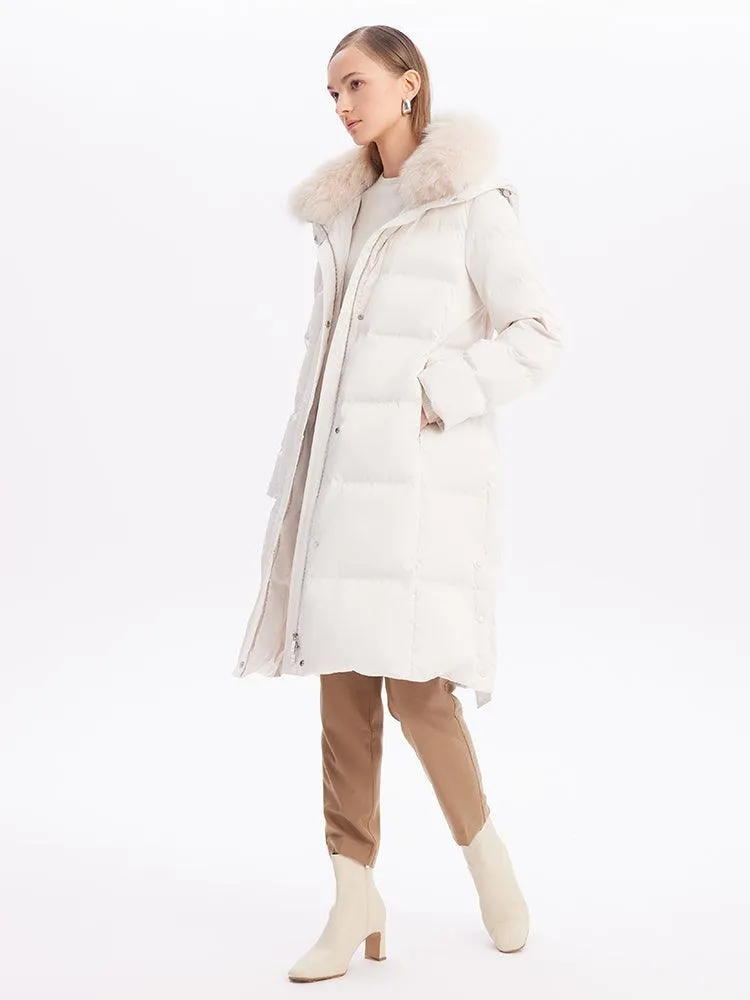 Fox Fur Silm-Fit Goose Down Coat