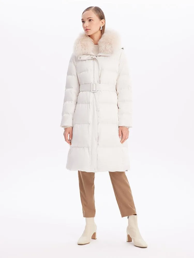 Fox Fur Silm-Fit Goose Down Coat