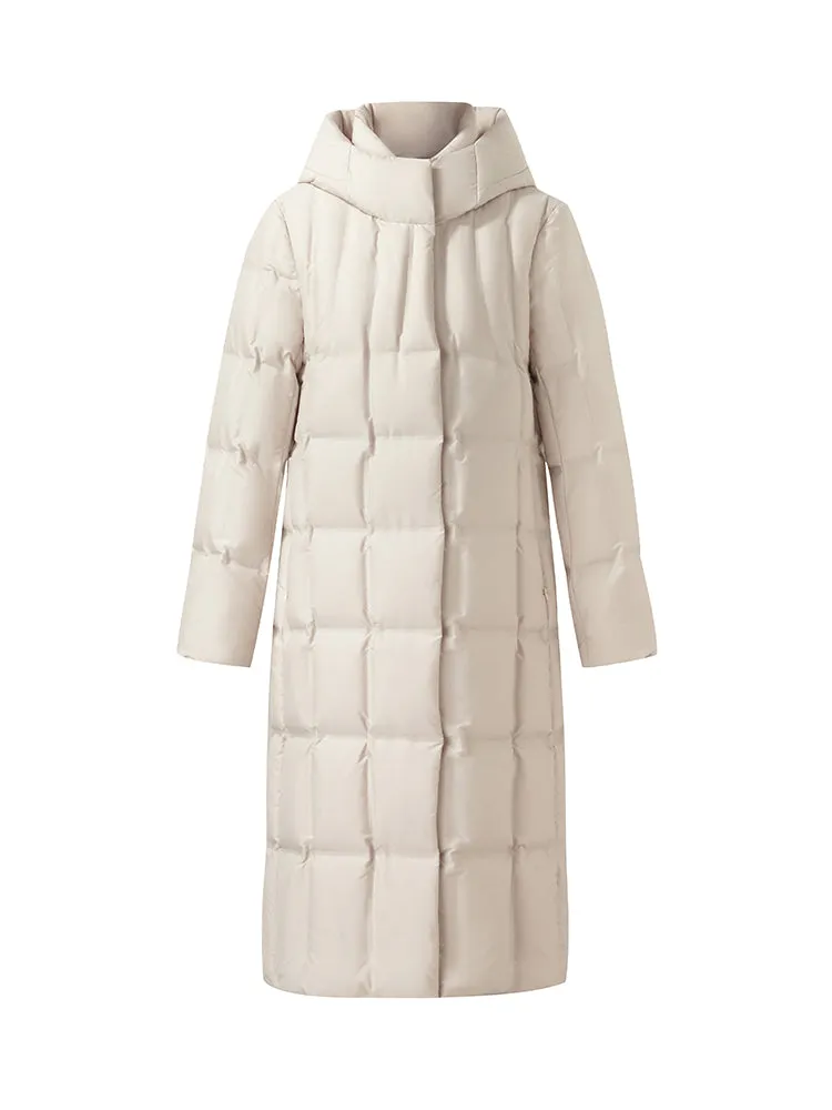 Full Length Hooded Goose Down Coat