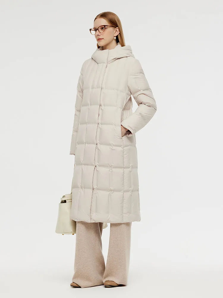 Full Length Hooded Goose Down Coat