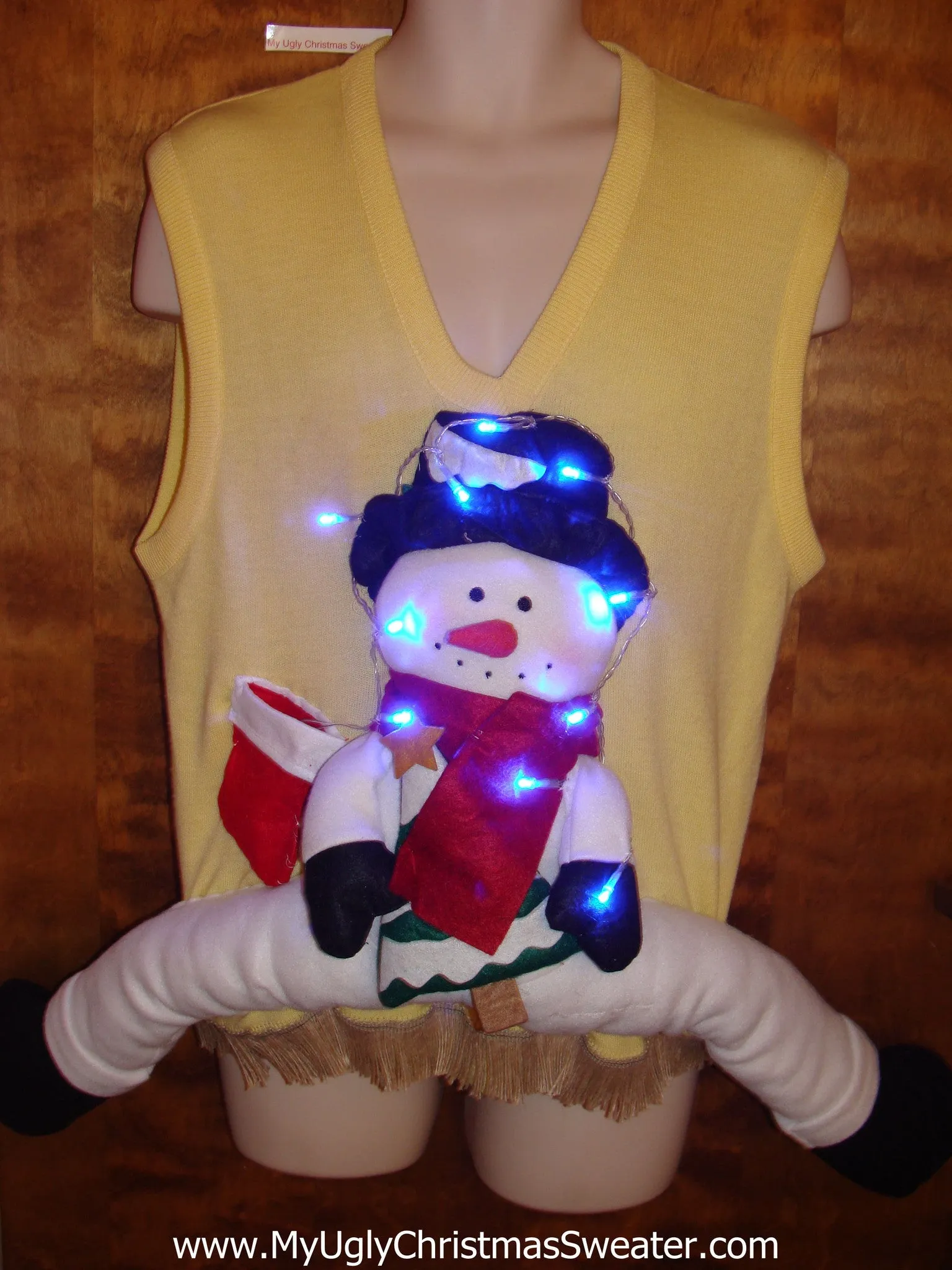 Funny 3D Ugly Christmas Sweater Vest with Lights