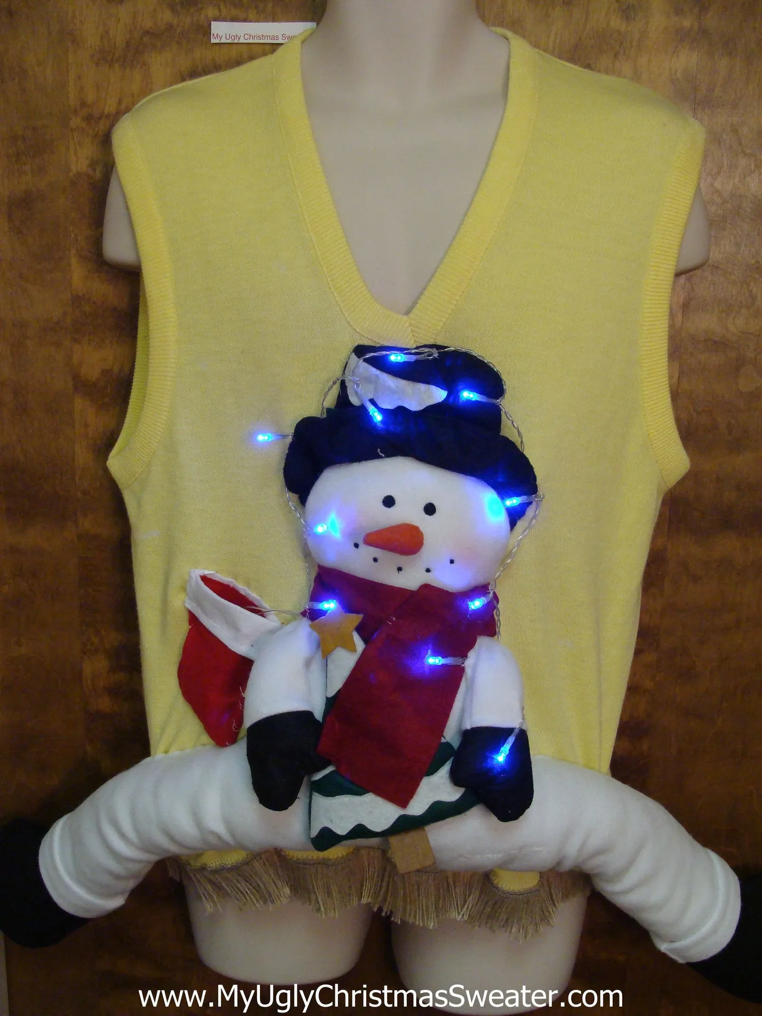 Funny 3D Ugly Christmas Sweater Vest with Lights