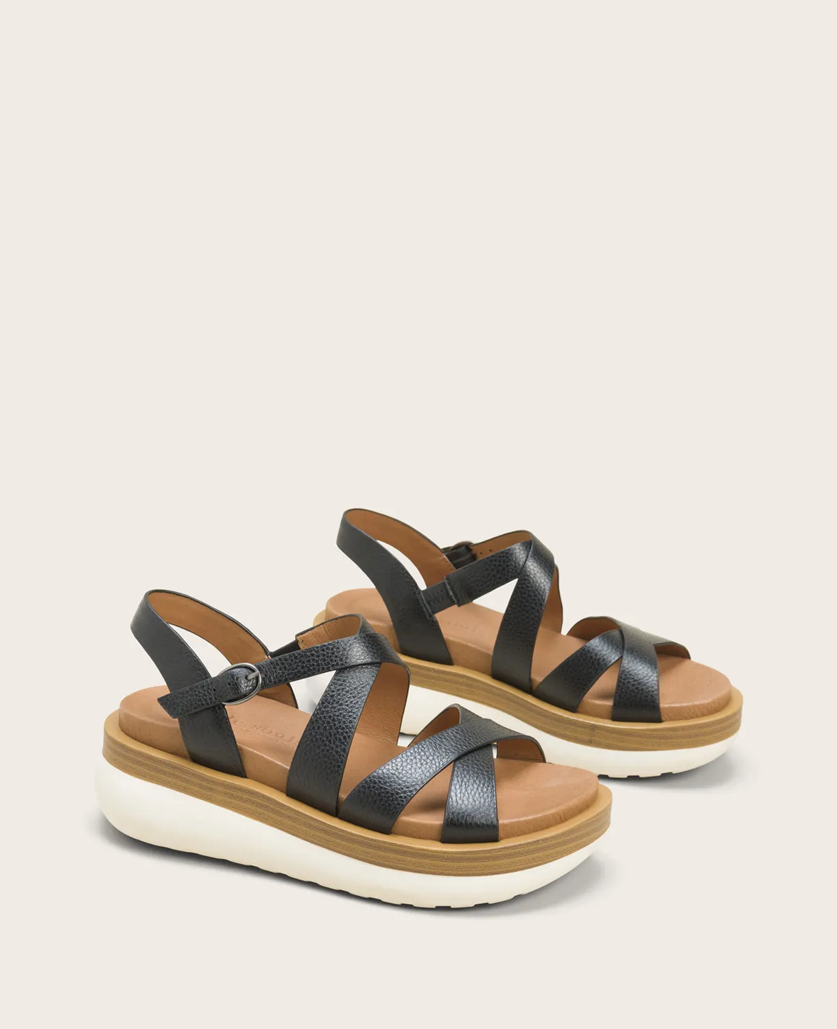 GENTLE SOULS - Reebha Leather Platform Sandal