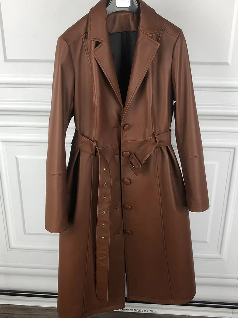 Genuine Leather Trench Coat