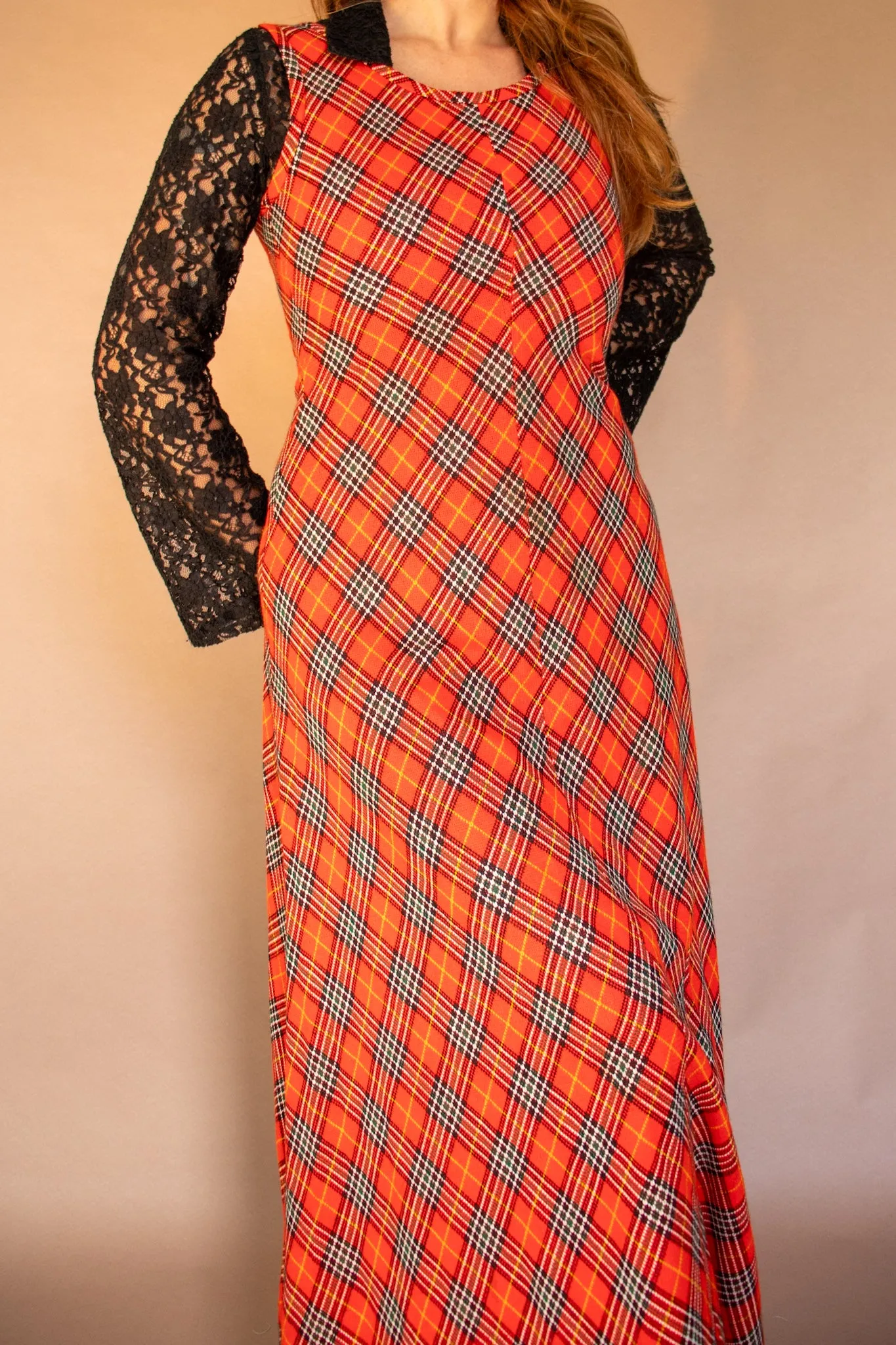 Gothic Tartan Maxi Pinafore