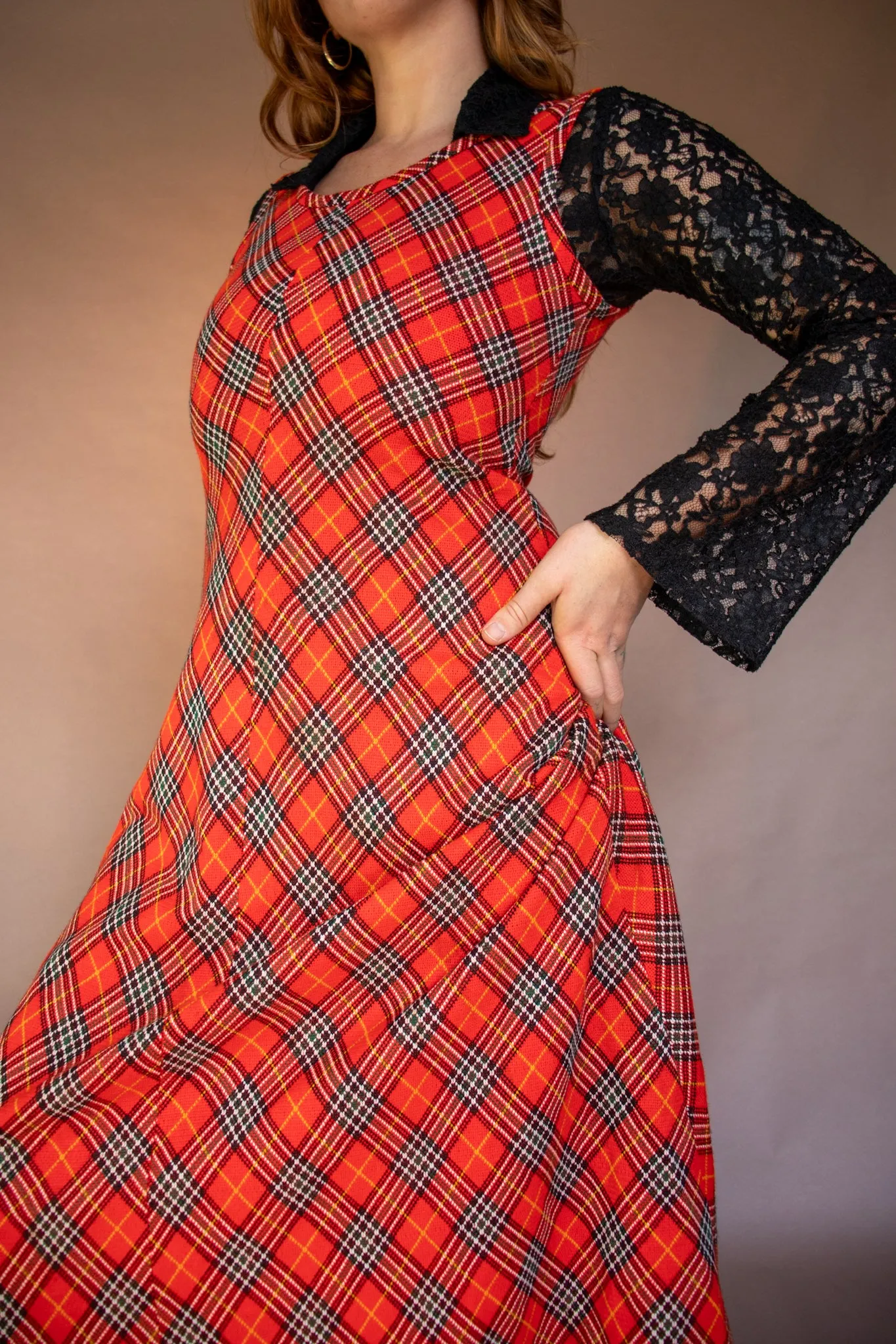 Gothic Tartan Maxi Pinafore