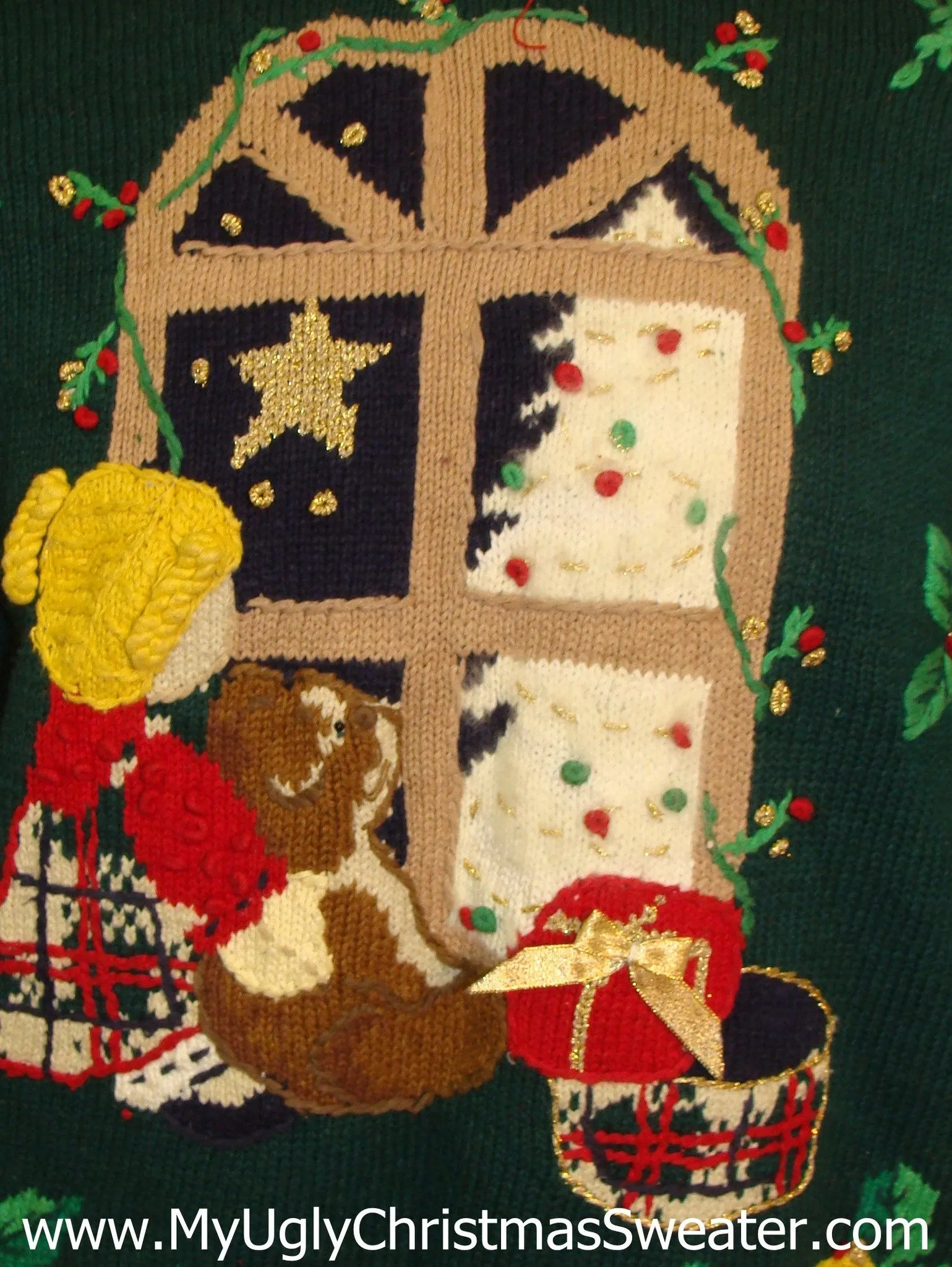 Green Cozy Scene Ugliest Bad Christmas Sweaters Pullover