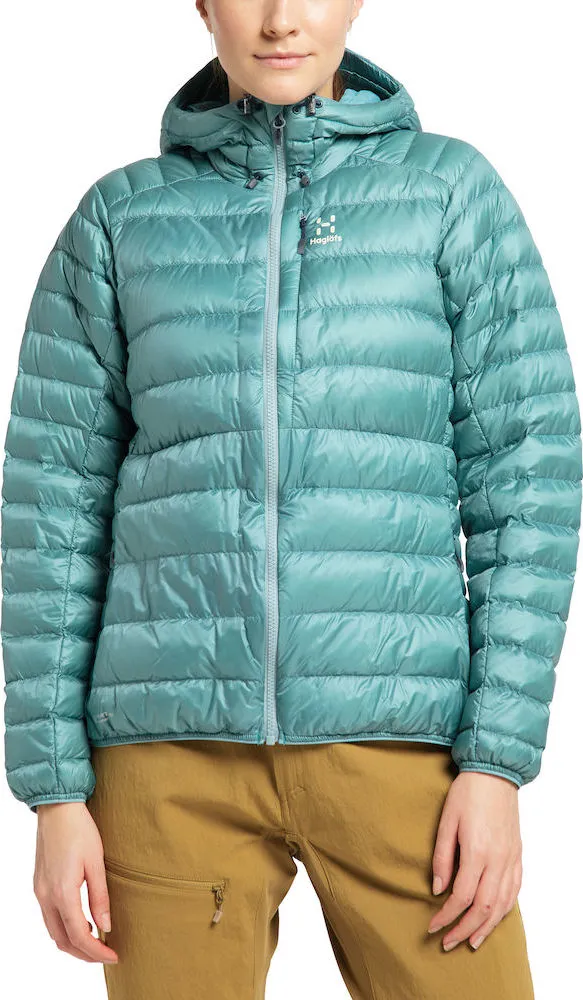 Haglöfs Roc Down Hood Women Frost Blue | Buy Haglöfs Roc Down Hood Women Frost Blue here | Outnorth