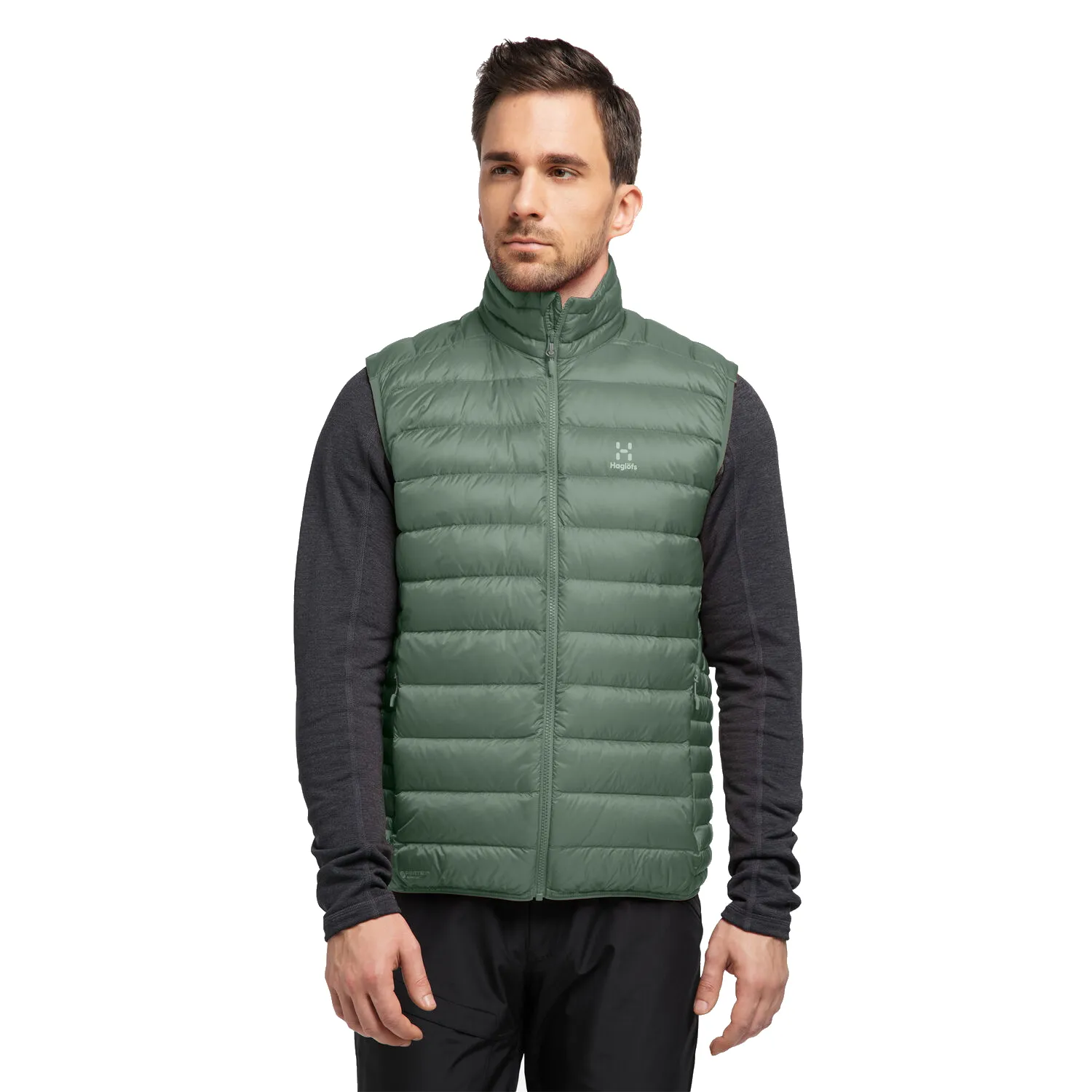 Haglöfs Roc Down Vest Men Fjell Green Solid | Buy Haglöfs Roc Down Vest Men Fjell Green Solid here | Outnorth