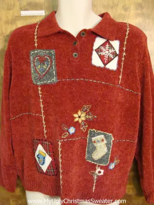 Hearts and Mittens Ugly Christmas Sweater Pullover