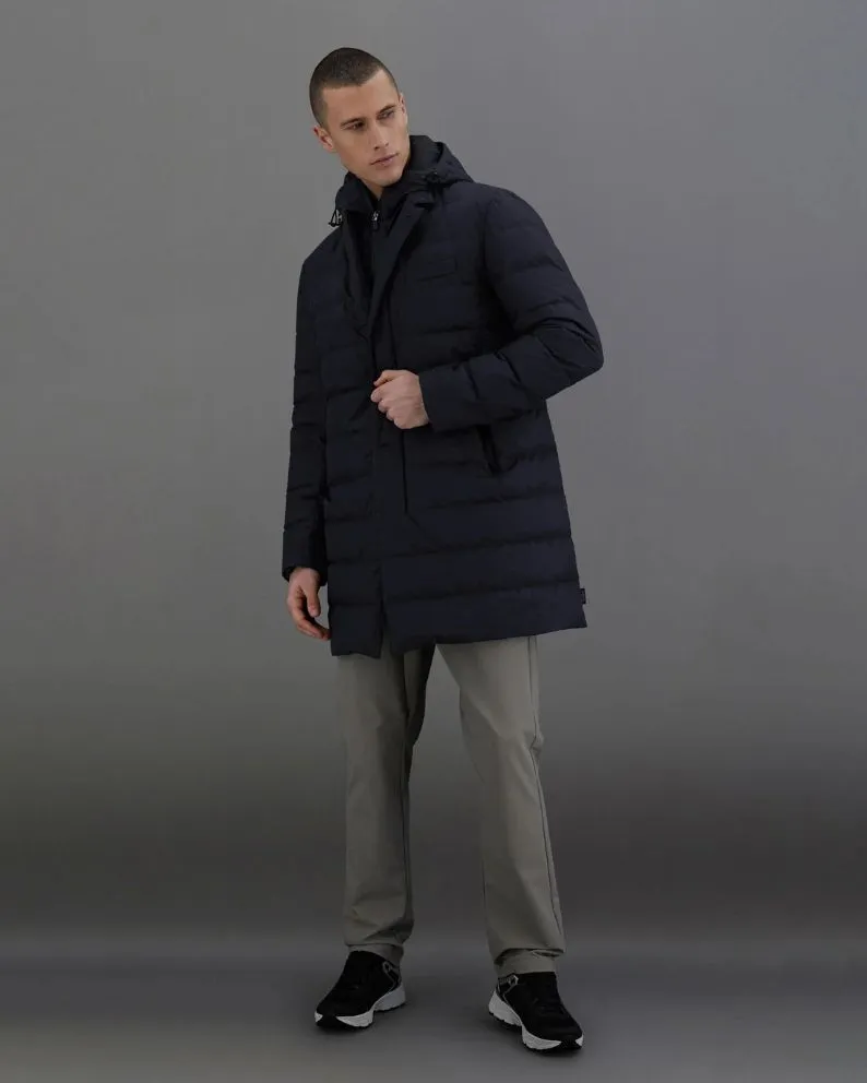 Herno LAMINAR Coat in GORE-TEX INFINIUM Windstopper - Navy