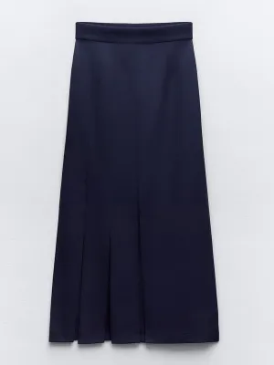 High-waist midi skirt