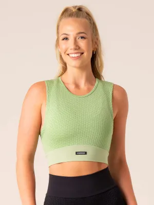 Honeycomb Seamless Tank - Sage